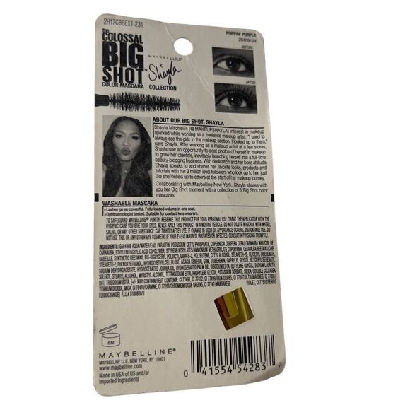 Maybelline New York The Colossal Big Shot Waterproof Mascara 232 POPPIN' purple - Picture 3 of 5